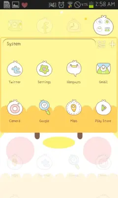 Yellow Chick Go Launcher EX android App screenshot 1